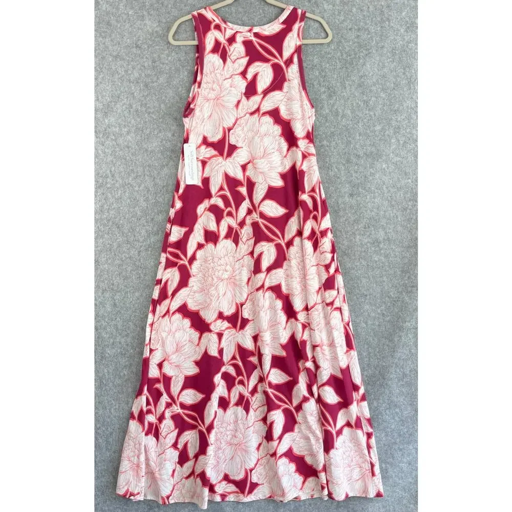 Soft Surroundings Santiago Song Dress Womens Medium Floral Tropical Resort‎ NEW